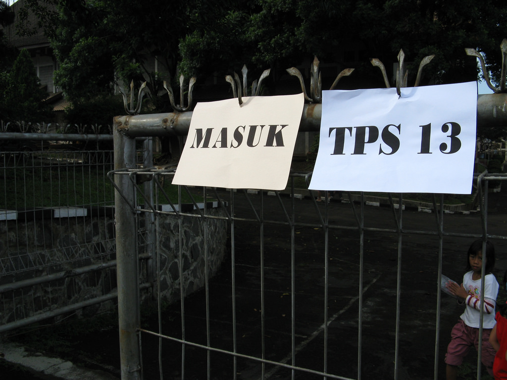 The entrance to a local election booth during the 2008 West Java election. (Ikhlasul Amal/Flickr) The entrance to a local election booth during the 2008 West Java election. (Ikhlasul Amal/Flickr)