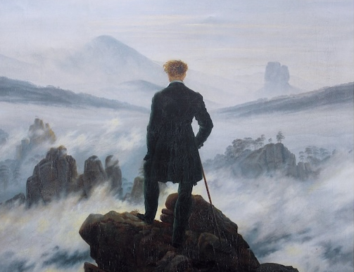 Caspar David Friedrich, Pengembara di atas lautan kabut (1818)